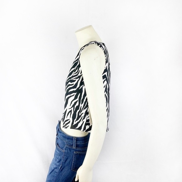 Aqua bohemian animal print cropped top size XS - Picture 6 of 8